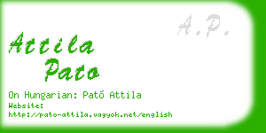 attila pato business card