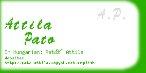 attila pato business card